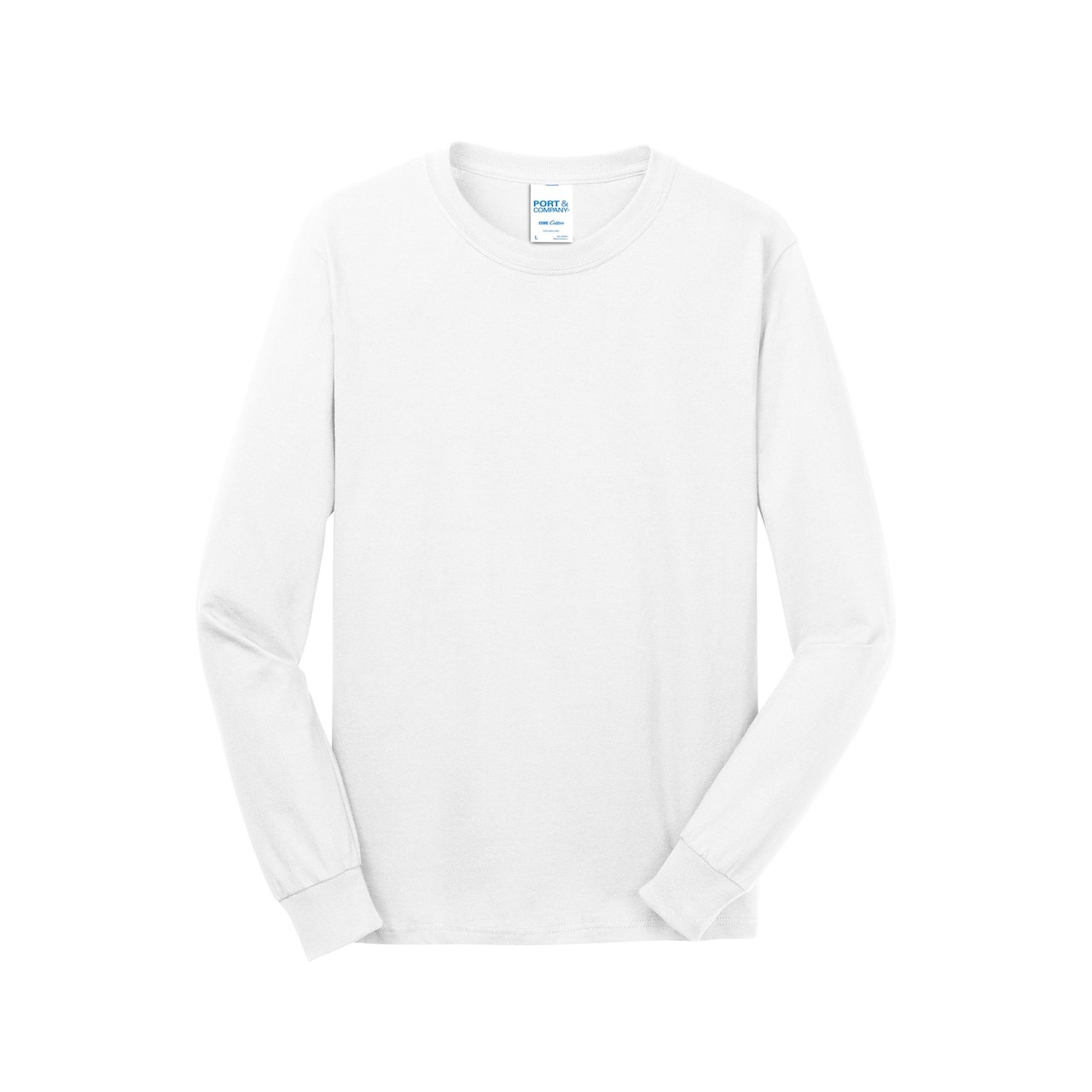 Port & Company® Core Cotton Long Sleeve Crew Neck T-Shirt